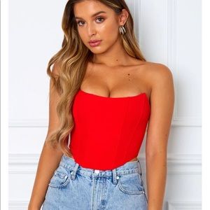 White Fox Patience Corset in Red